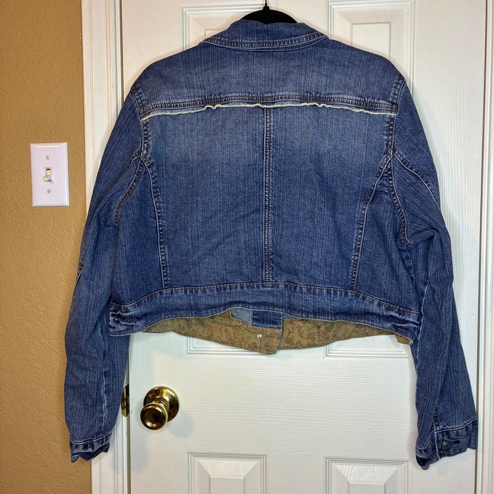 Venezia Denim Vtg Jacket Cropped Embellished Western Jean Jacket Plus Size 18/20 - Picture 4 of 9